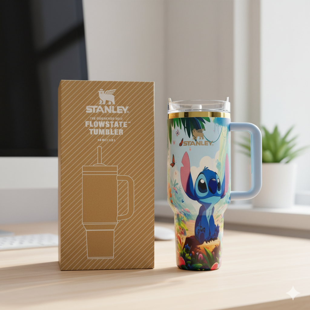 LumoraCraft™ 40oz Stitch Tumbler