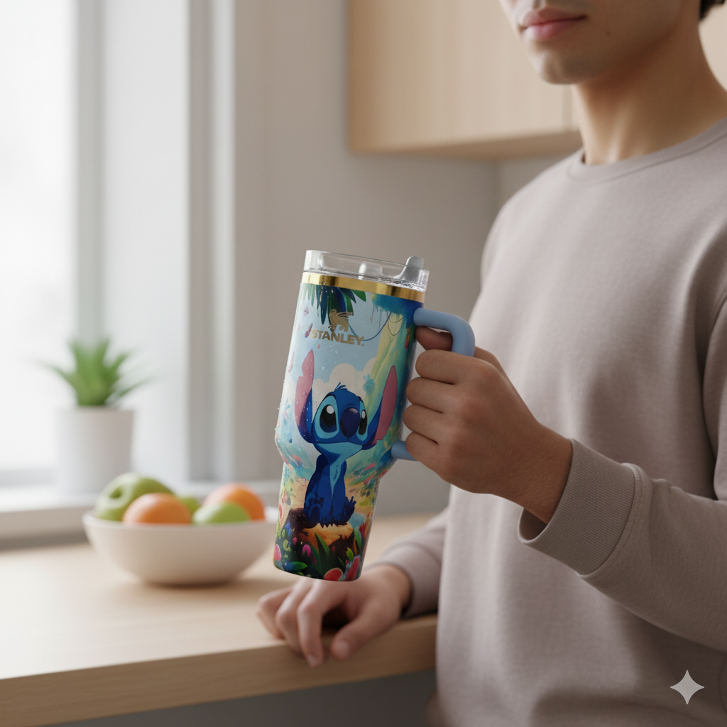LumoraCraft™ 40oz Stitch Tumbler