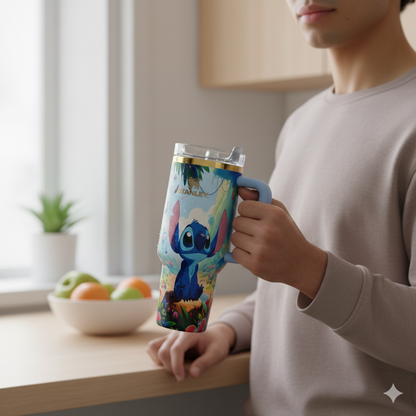 LumoraCraft™ 40oz Stitch Tumbler